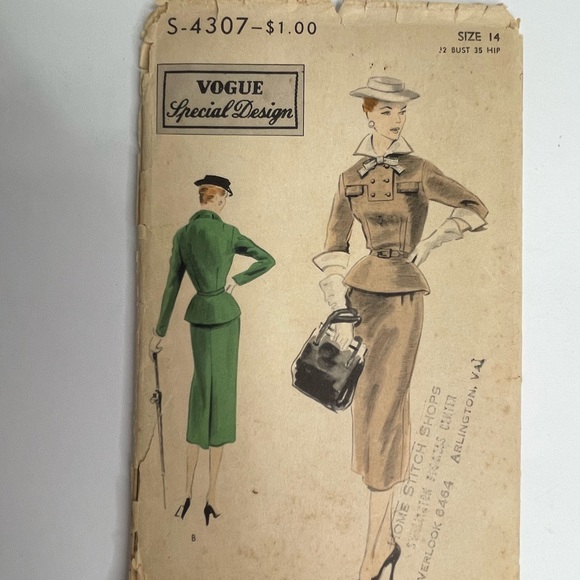 5 Vintage Clothing Patterns (40’s-70’s) Vogue Butternick Simplicity - Picture 8 of 9